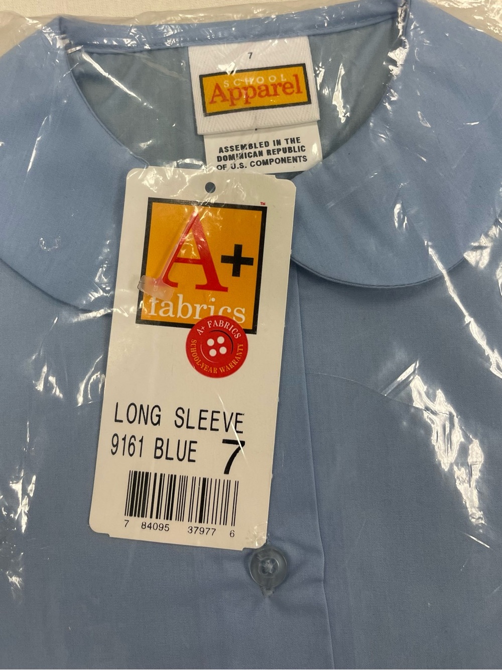 Doma Light Blue Long Sleeve School Shirt